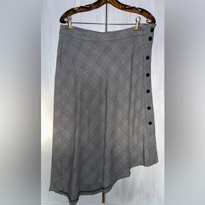 Women’s Asymmetrical Plaid Skirt Size 10  By Verve Blues Great Condition
